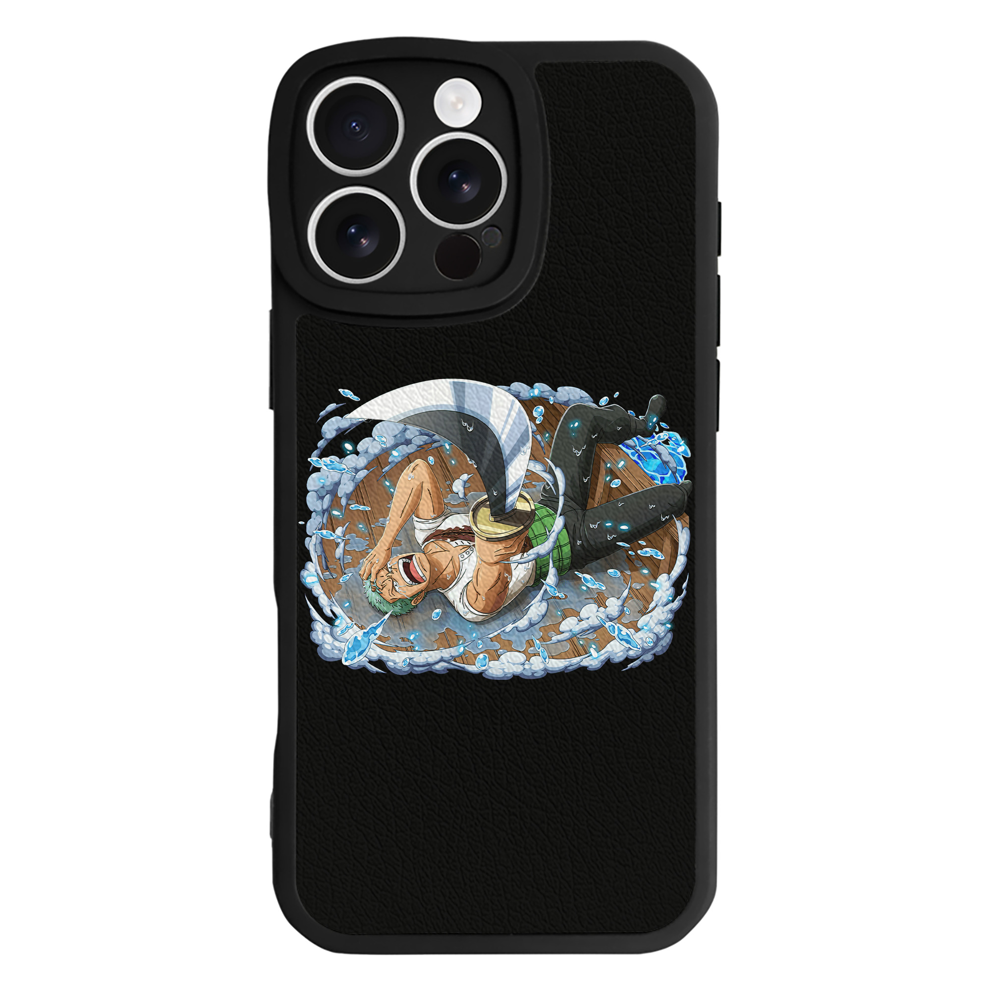 （画像用） ワンピース ロロノア・ゾロ ONE PIECE Roronoa Zoro 【iPhone 16シリーズ対応】シリコンスマホケース（レザー調） 材質：シリコン